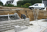 Réalisation des fondations à Brignac-la-Plaine